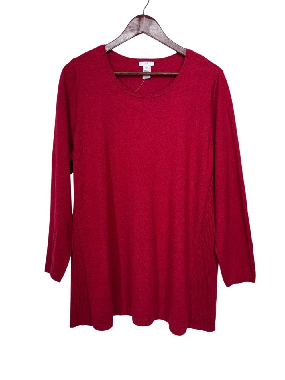 J. Jill Solid Red Lightweight & Soft Crewneck Sweater Size XL Petite New Nwot